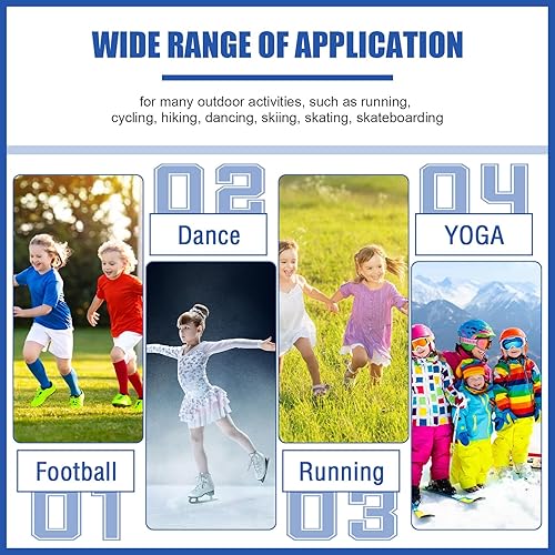 Miniatura 7 de Tarpop Juego de 2 pares de tobilleras para niños, soporte estabilizador de pie, protector de manga de tobillo de punto, soporte de tobillo para