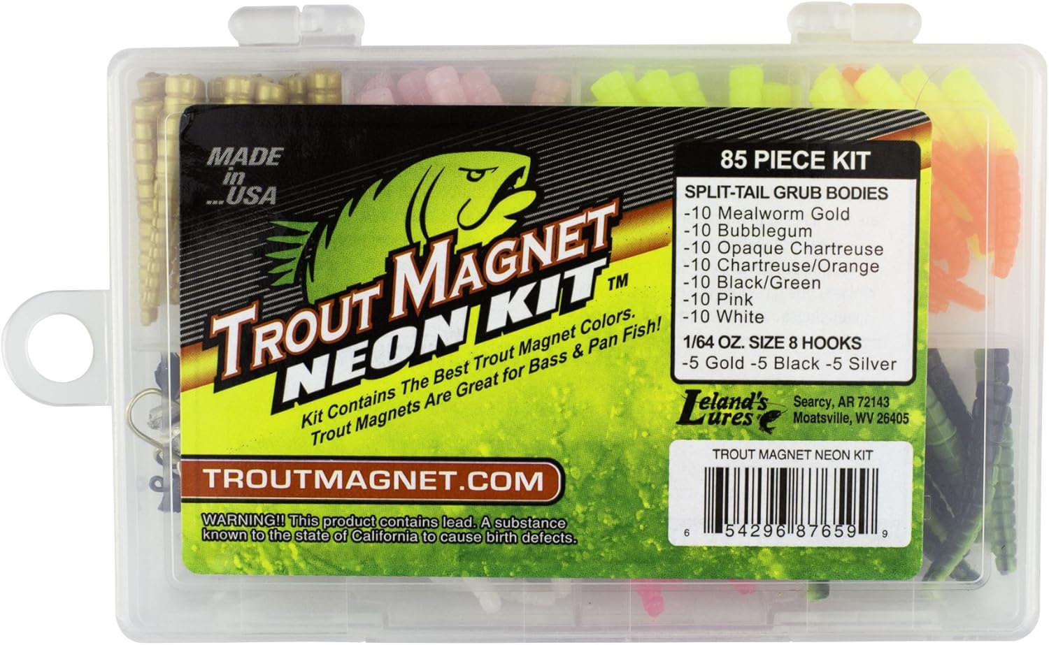 Amazon ネオントラウトマグネット85ピースキット Leland Lures ルアー材料