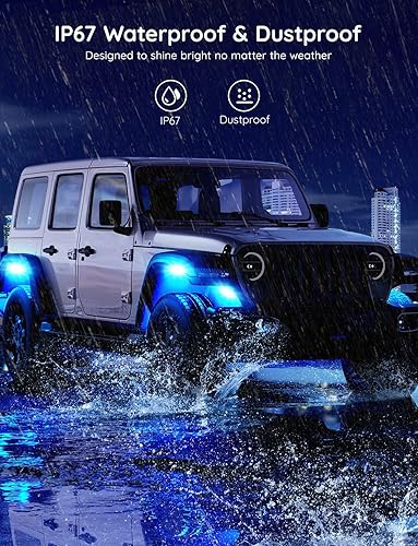 Miniatura 7 de Govee Luces de roca con control de aplicación inteligente luces de automóvil RGBW suberglow con 64 modos de escena 8 cápsulas de luces blancas