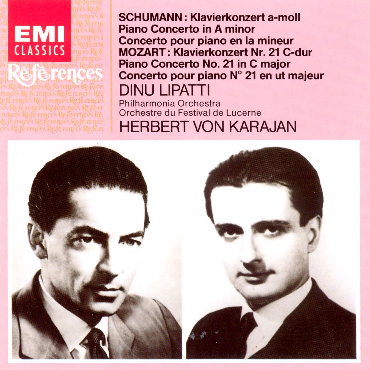 Dinu Lipatti Plays Schumann & Mozart [Audio CD] Schumann; Mozart; Lipatti; Karajan and Phil Orch