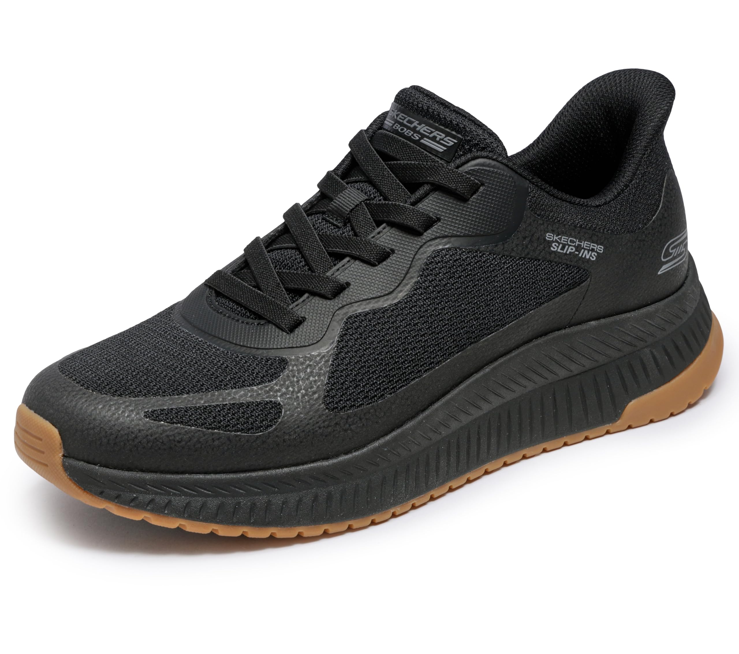 Skechers Men's Bobs Squad 4 Trainers, Black Mesh, 9.5 UK
