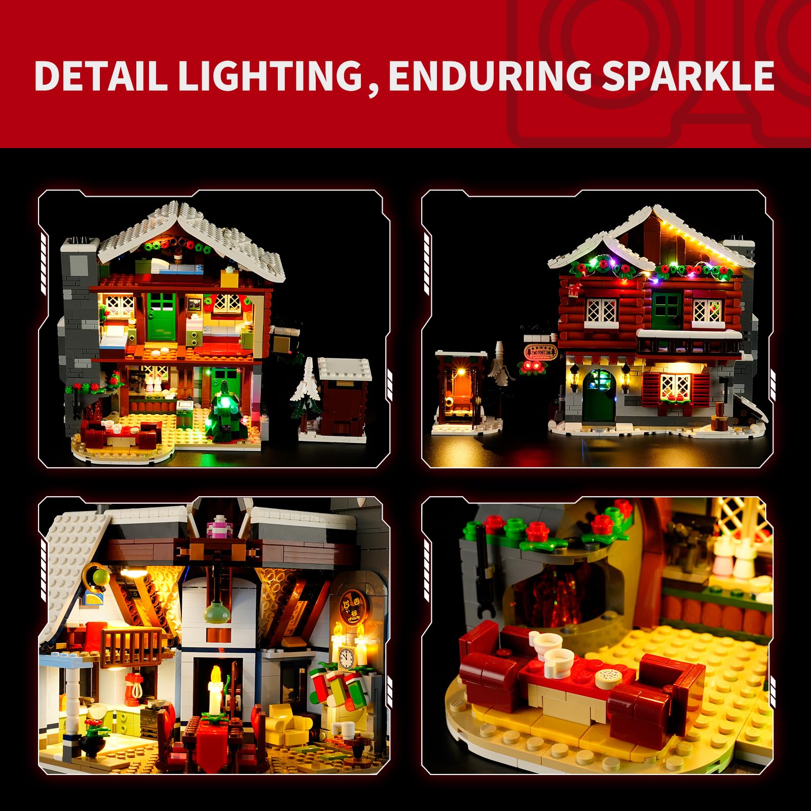 BRIKSMAX 2.0 Light Kit for Lego Alpine Lodge -Innovative Led Lighting Compatible with Lego Icons 10325 - Not Included Lego Set - Image 4