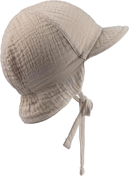 Sterntaler Schirmmütze Nacken Wende - Jungen Mütze zum Wenden mit kleinem Nackenschutz - UV-Schutz 50 Sonnenhut zum Binden - Baby und Kinder Kopfbedeckung aus Musselin (Bio) - 4