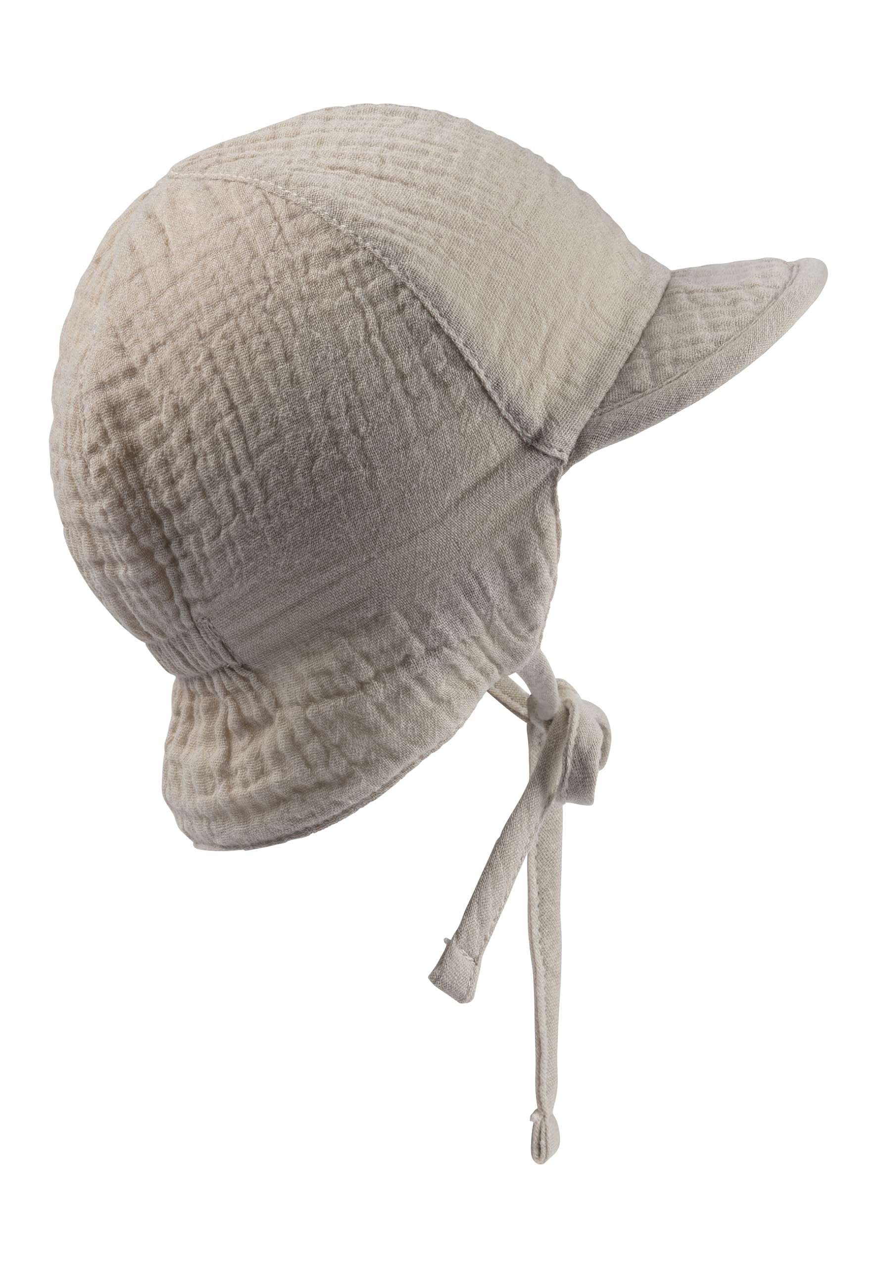 Sterntaler Schirmmütze Nacken Wende - Jungen Mütze zum Wenden mit kleinem Nackenschutz - UV-Schutz 50 Sonnenhut zum Binden - Baby und Kinder Kopfbedeckung aus Musselin (Bio)