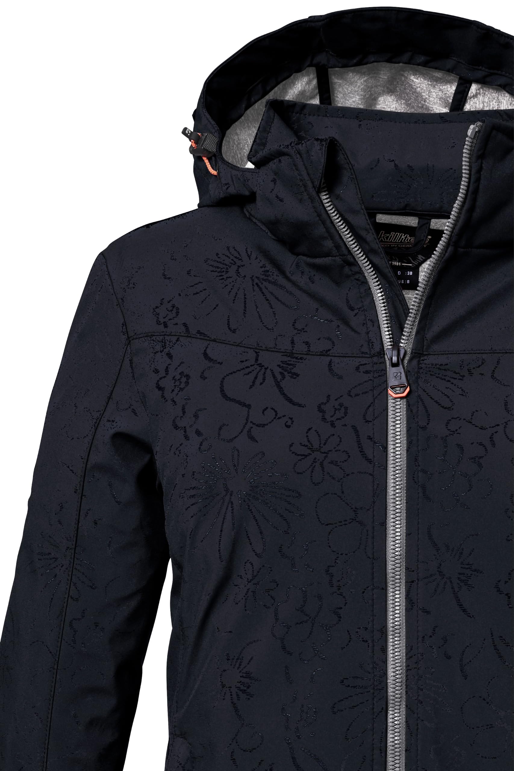 Killtec Damen Kos 40 Wmn Sftshll Jckt Softshelljacke/Outdoorjacke mit abzippbarer Kapuze