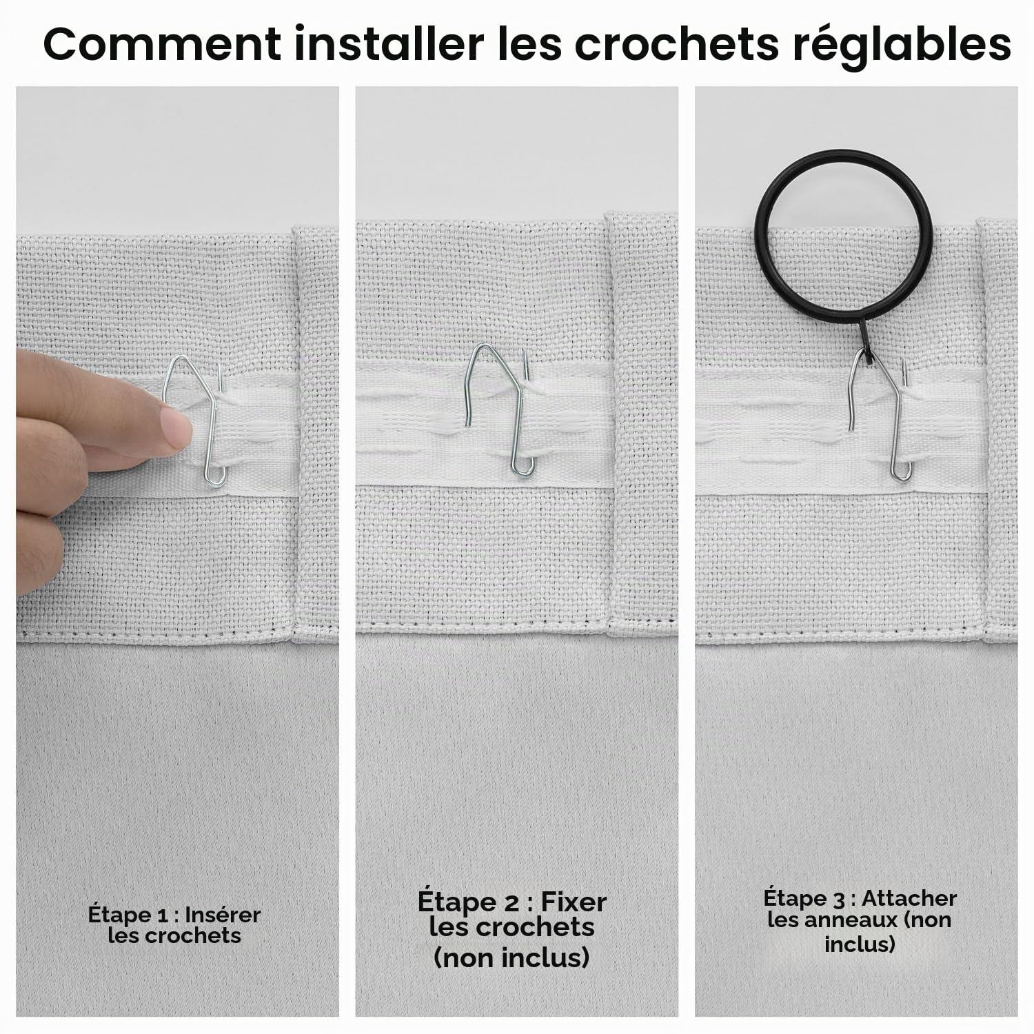 HPD Half Price Drapes Rideaux occultants texturés en Faux Lin pour Chambre à Coucher - 213 cm de Long (1 Panneau), 127 x 213 cm (l x L), Bouleau
