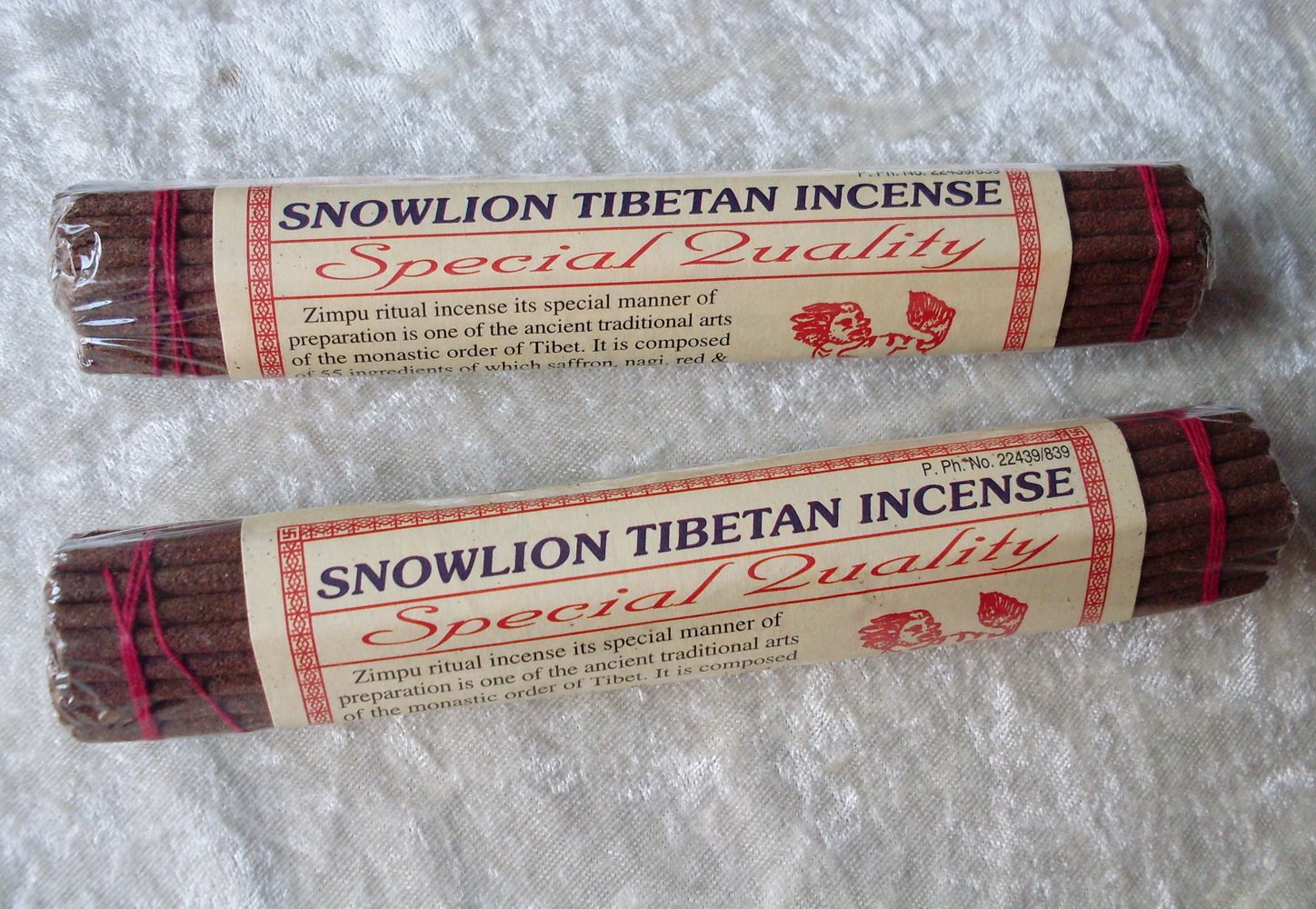 Buddhafiguren/Billy Held Pack Of 2 - Snow Lion Nepalese/Tibetan Incense - 6 Aromas Collection