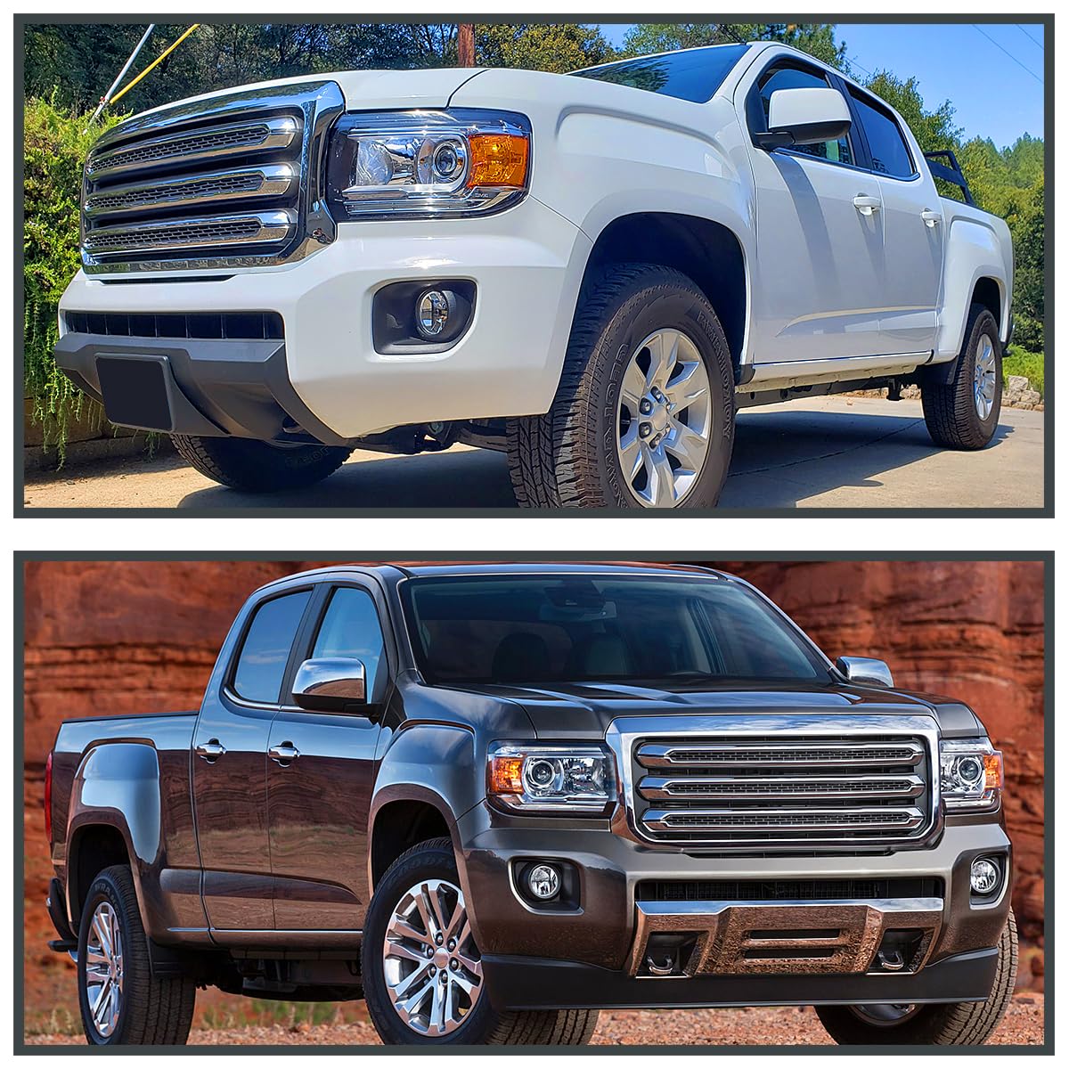 Spec-D Tuning Clear Fog Lights + H3 Bulbs Compatible with 2015-2018 GMC Canyon L+R Pair Assembly