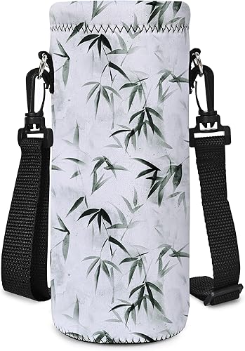 Miniatura 8 de RICHEN Bolsa de neopreno para botella de agua con correa ajustable para el hombro, cubierta aislada para botellas de acero inoxidablevidrioplástico