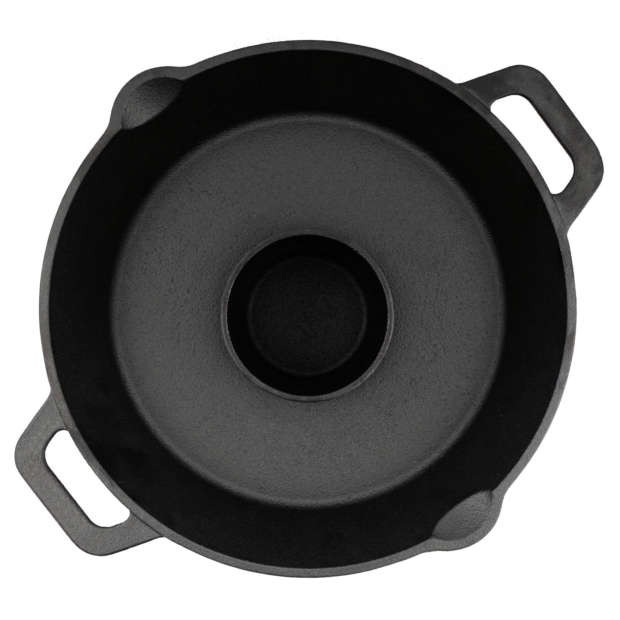 BBQ-Toro Asador de Pollos de Hierro Fundido | Ø 28 cm | Curado - pre-Seasoned | Asador de Aves para Parrilla y Horno | con Cono de Aroma y Bandeja de Goteo