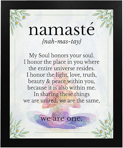 Miniatura 6 de We Are One - Inspirational Wall Decor, Flowers And Namaste Inspirational Yoga Wall Art Print Is A Motivational Quotes Photo For Living Room, Home