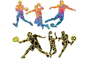 6-Piece Sports Magnets and Stickers: Enhanced Locker Decorations for Young Athletes