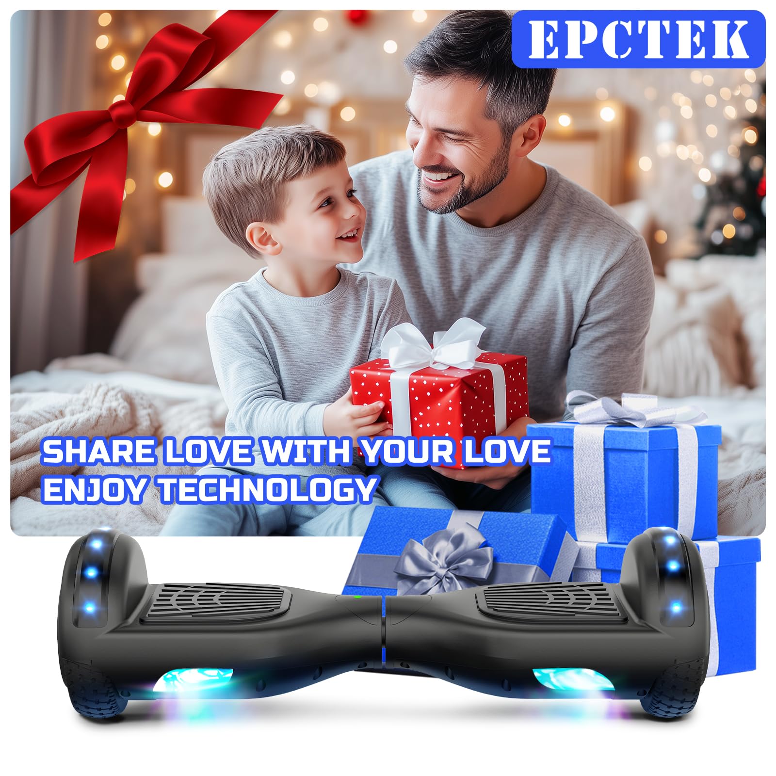 Hoverboard fuoristrada con luci a LED, auto-bilanciamento Off Road Hoverboard con Bluetooth per bambini 6-12 anni