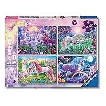 Ravensburger – Puzzles Unicorni Magici 4 Pack | Puzzle Bambini 5 Anni In Su | Regalo Bambina 5 Anni E Uomo In Su 100 Pezzi | Puzzle Bambini 36 X 26 Cm | Puzzles Ravensburger