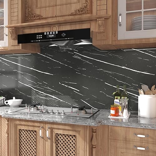 Miniatura 10 de VOLEAAR Papel de contacto de mármol rosa de 15.7 x 393.7 pulgadas, película de vinilo autoadhesiva, extraíble, impermeable, para encimera, gabinete,