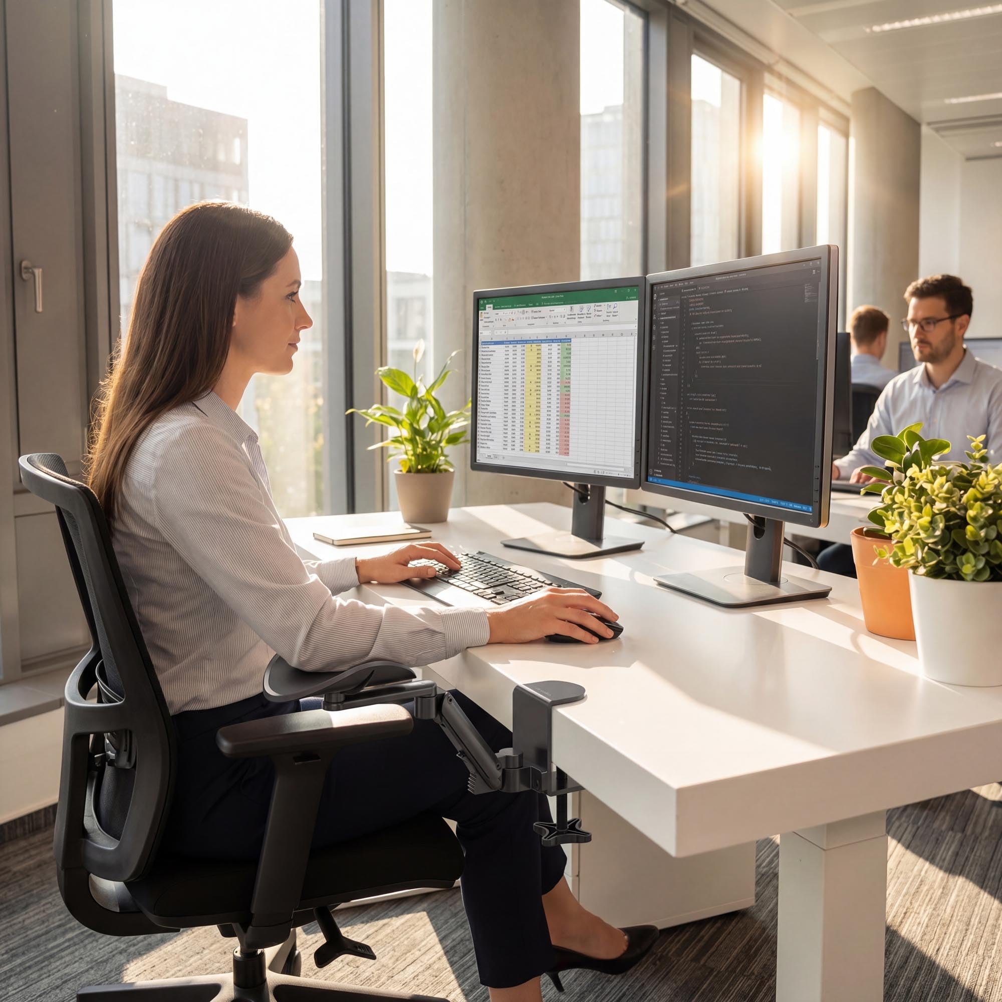 di volio Ergonomische Armauflage für Schreibtisch Schwarz DV-194ODA