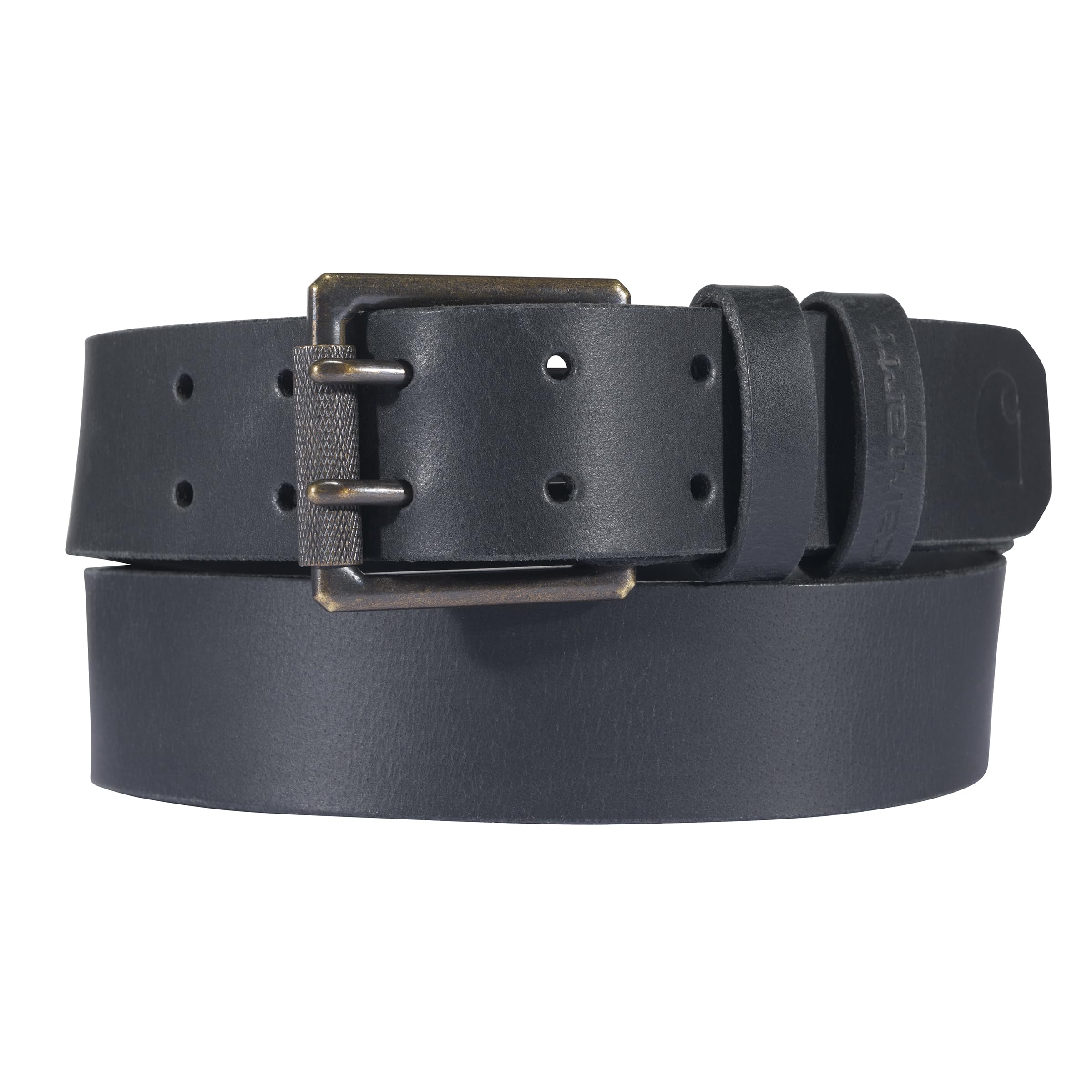 Carhartt Men's Lässige Robuste Gürtel für Herren, Erhältlich in Verschiedenen Stilen, Farben und Größen Belt, Craftsman Leather Double Prong (Black), 34