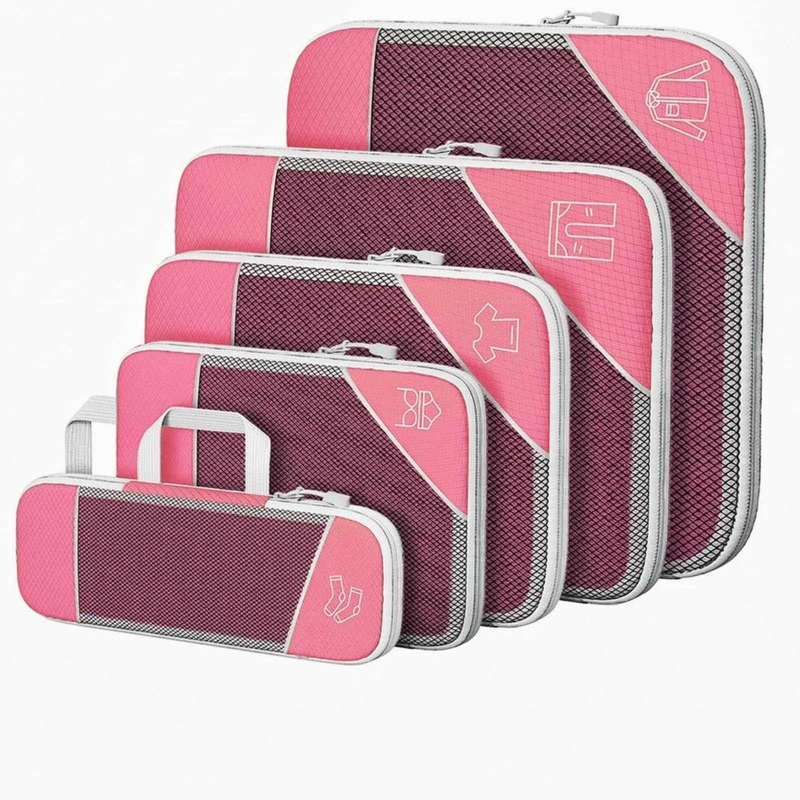 Organizador Malla Expandible con Cierre Cremallera para Mantener la Ropa Contenida y Visible l Equipaje Acuado para Viajes Trabajo y Escapadas,