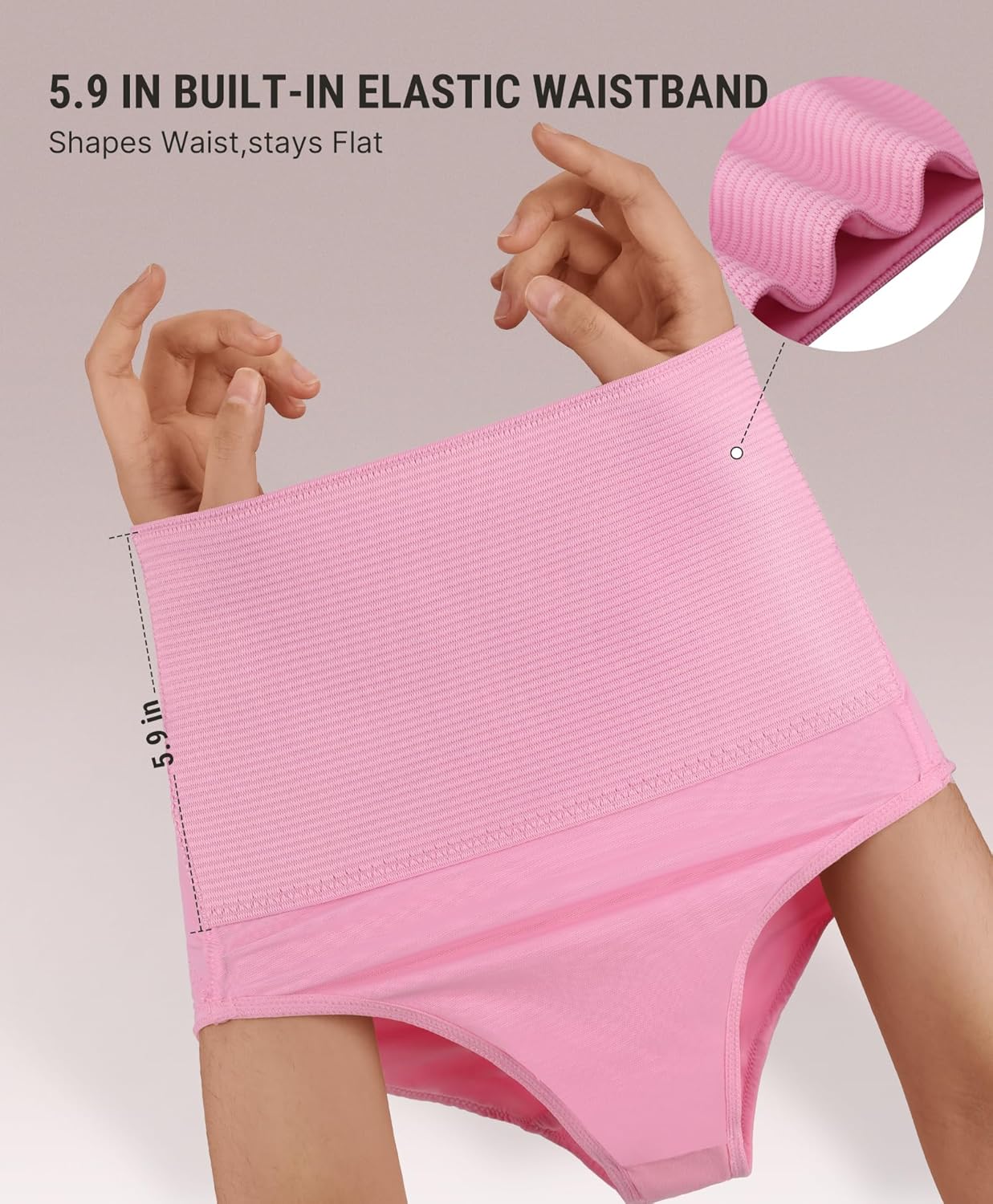 FeelinGirl Tummy Control Underwear for Women Mid-Waisted Stomach Shapewear for Women Seamless Body Shaper Panties - Image 2