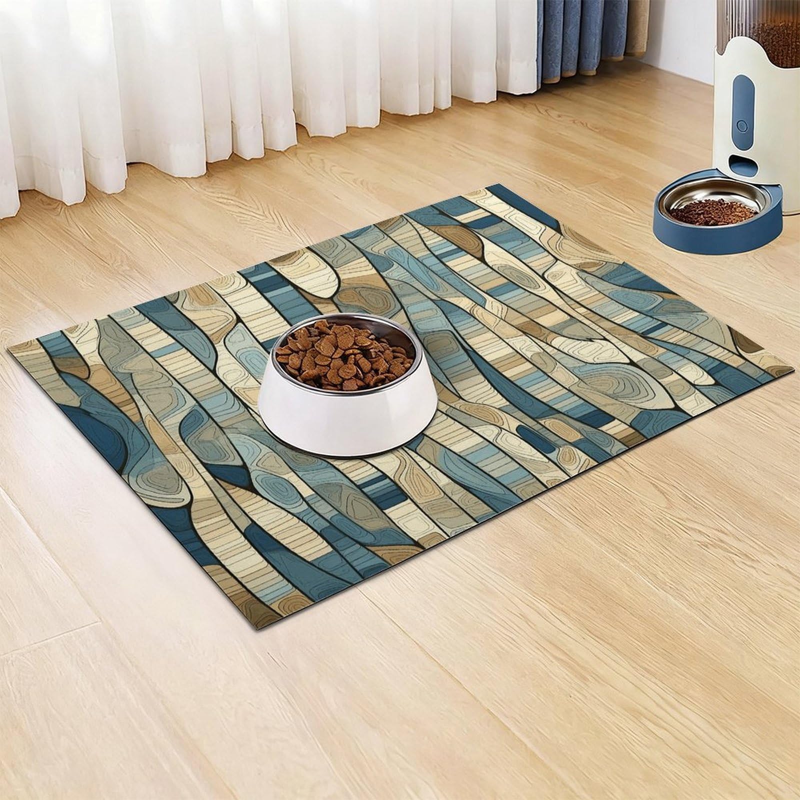 Tapis de nourriture pour chat - Tapis d'alimentation antidérapant - Facile à nettoyer pour la nourriture et l'eau - 61 x 81,3 cm