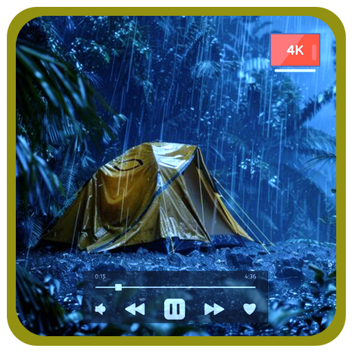 Campingzelt-Regensturm – entspannendes Gewitter auf Zeltplane & Naturgeräusche zum Einschlafen mit Schlaftimer