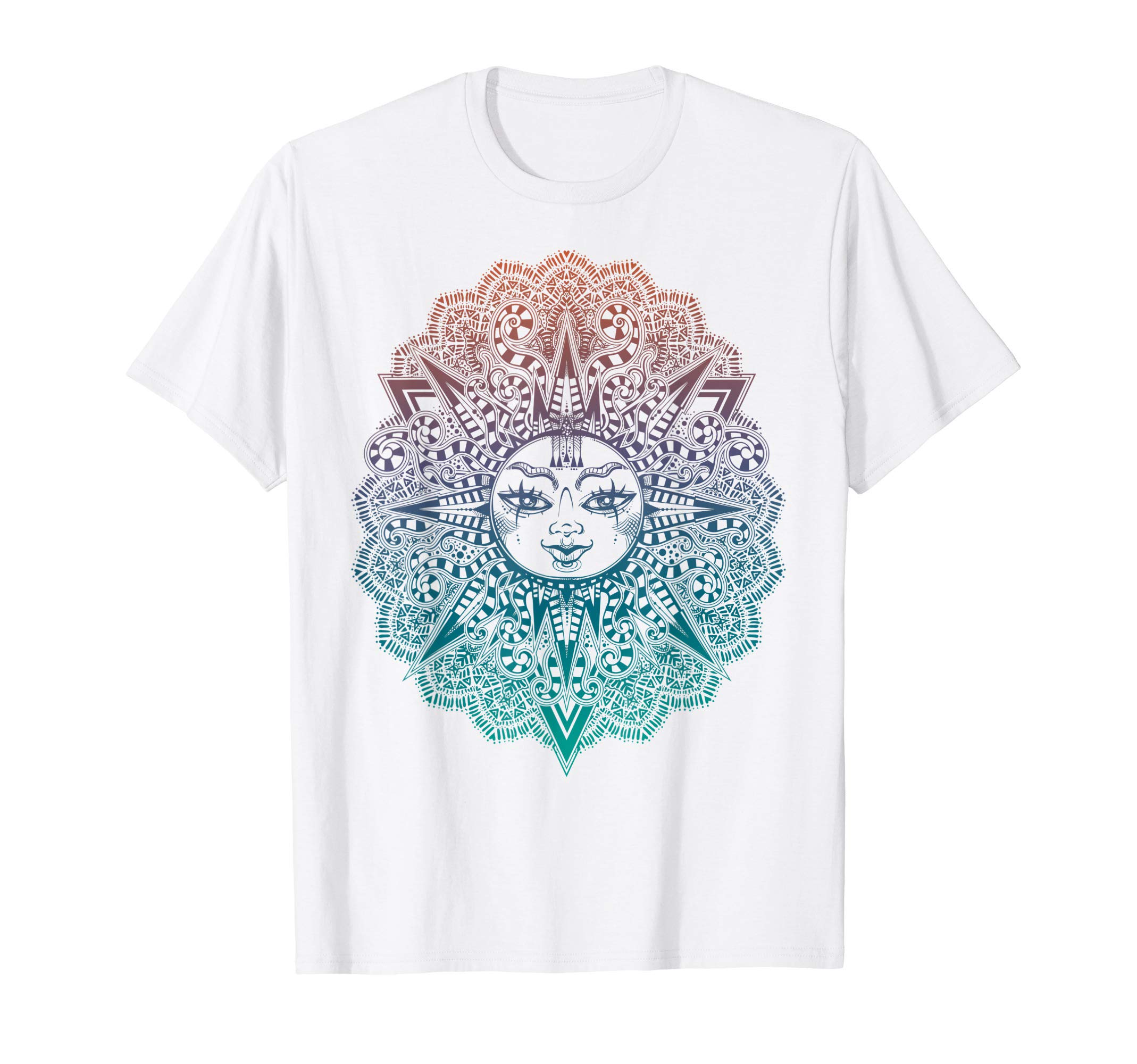 Boho Chic Solar Eclipse Spiritual MandalaBoho Chic Sun Mandala Spiritual Graphic T-Shirt