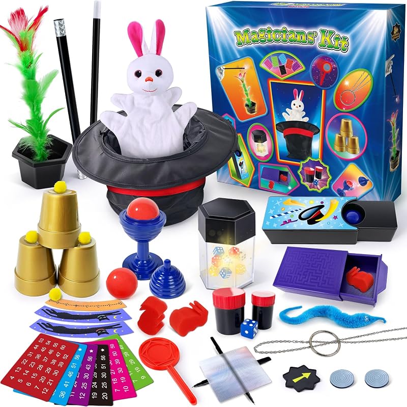 PATIFEED Magic Kit for Kids, 75+ Magic Tricks with Top Hat