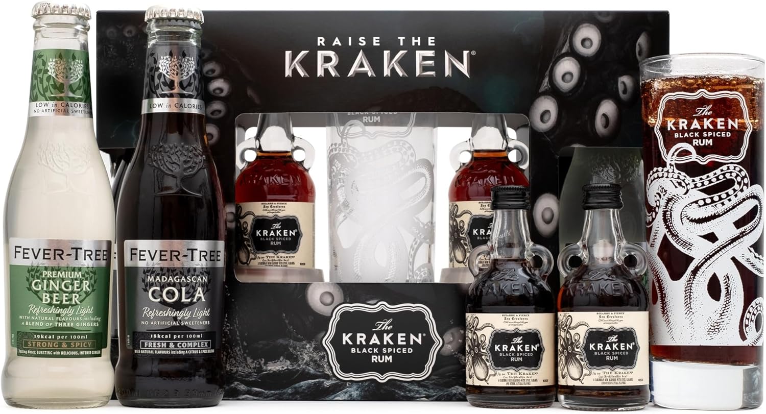 The Kraken Experience, Spiced Rum Gift Set 2x 5cl Kraken Rum Black