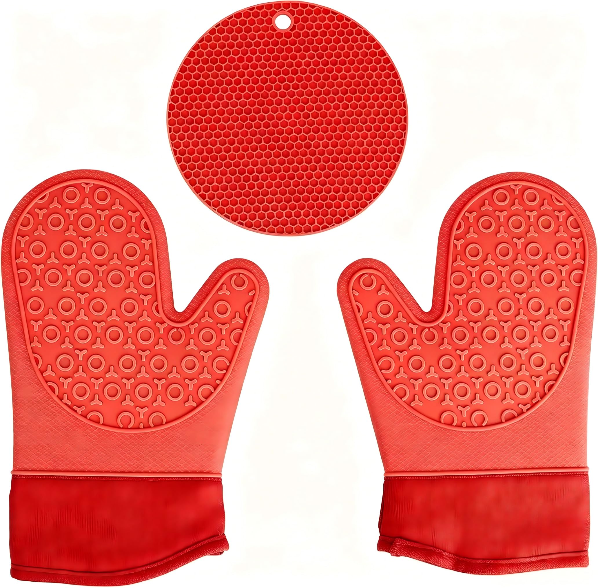 Guanti di protezione dal calore, guanti da forno per protezione dalle scottature, guanti resistenti al calore per cucina e barbecue