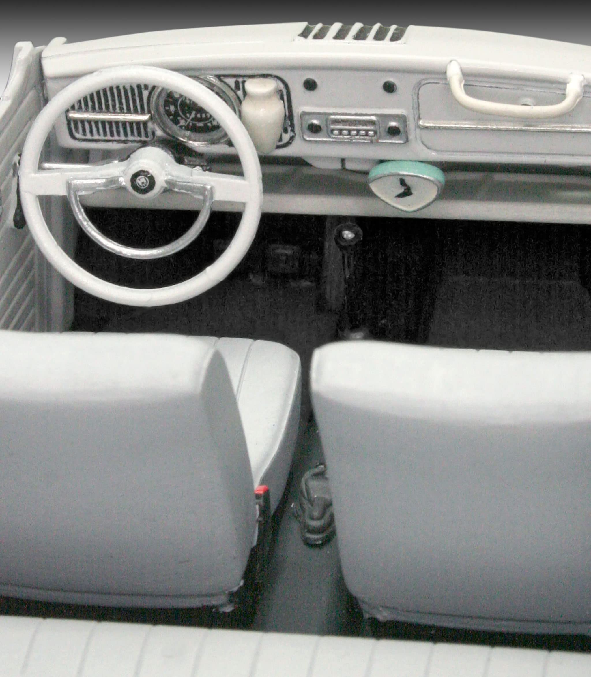 Revell Zestaw modeli 67083 VW Beetle Limousine 68 w skali 1:24, niezabudowany/niepomalowany plastikowy model z profesjonalnym klejem, pędzlem i wybranymi farbami w kolorze Aqua