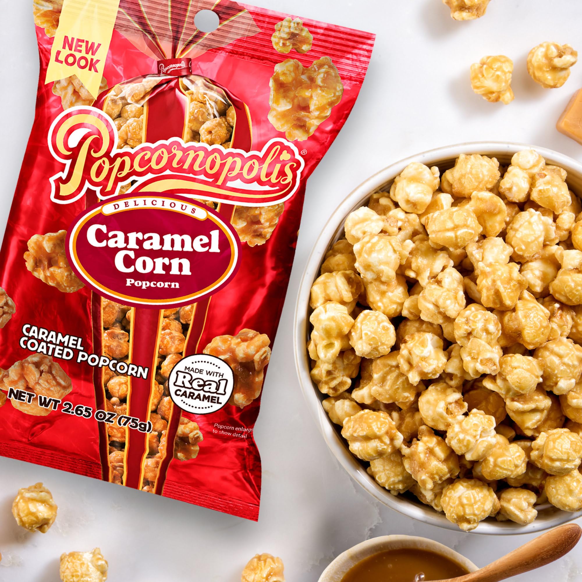 Popcornopolis Karamell, 12 Karamell, 75 g