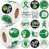 Vista 74 de BeYumi Calcomanías de rollo de conciencia sobre el autismo, 1000 piezas de rompecabezas, calcomanías de cinta en 2 rollos, vinilo impermeable