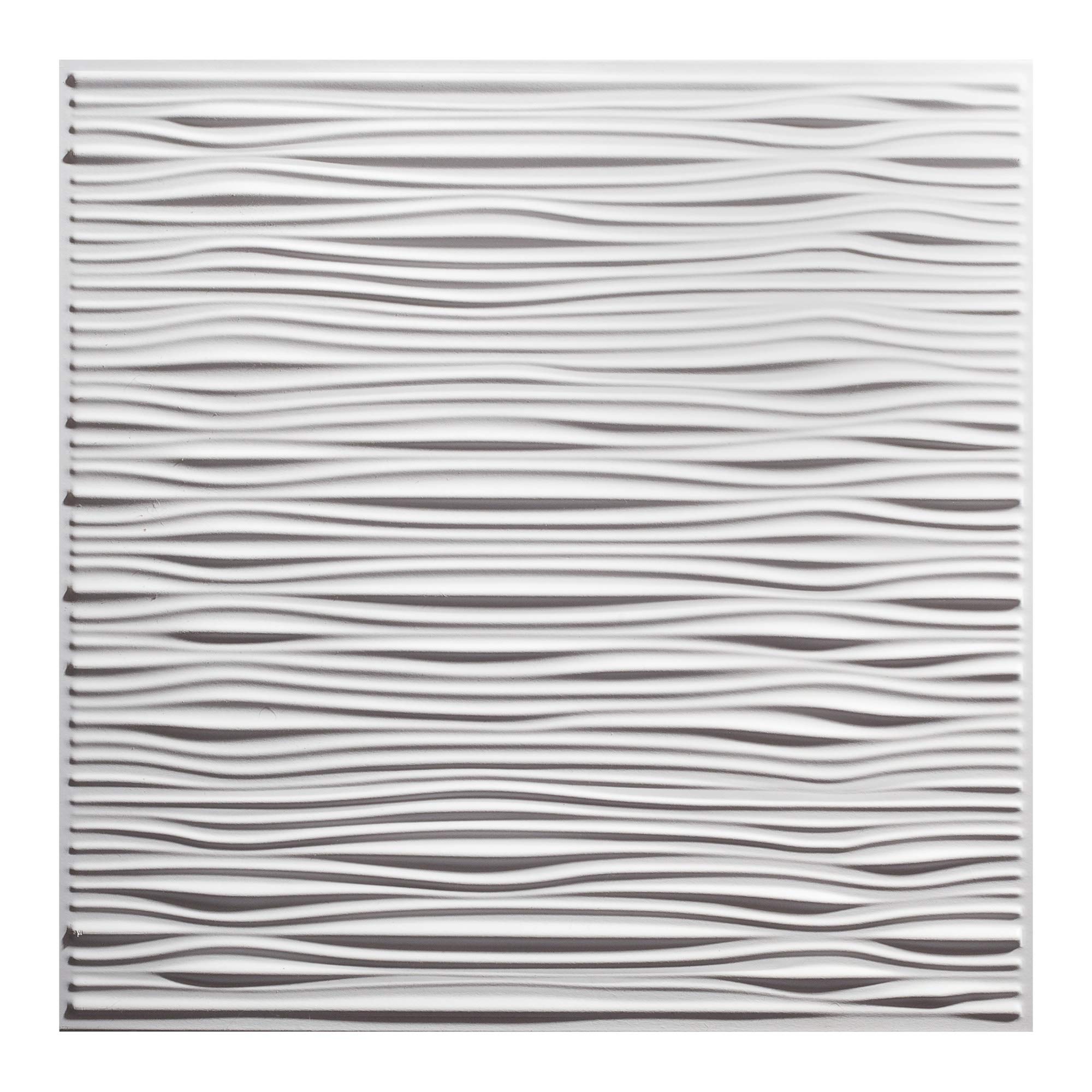 Genesis 2ft x 2ft White Drifts Ceiling Tiles - Easy Drop-In Installation – Waterproof, Washable and Fire-rated - High-Grade PVC to Prevent Breakage (One Tile)