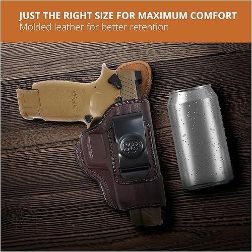 Miniatura 4 de Maxx Carry - Funda de cuero para el interior de la cintura, fundas ocultas IWB, funda de cuero para pistola Sig Sauer P320 CompTransporte, funda de