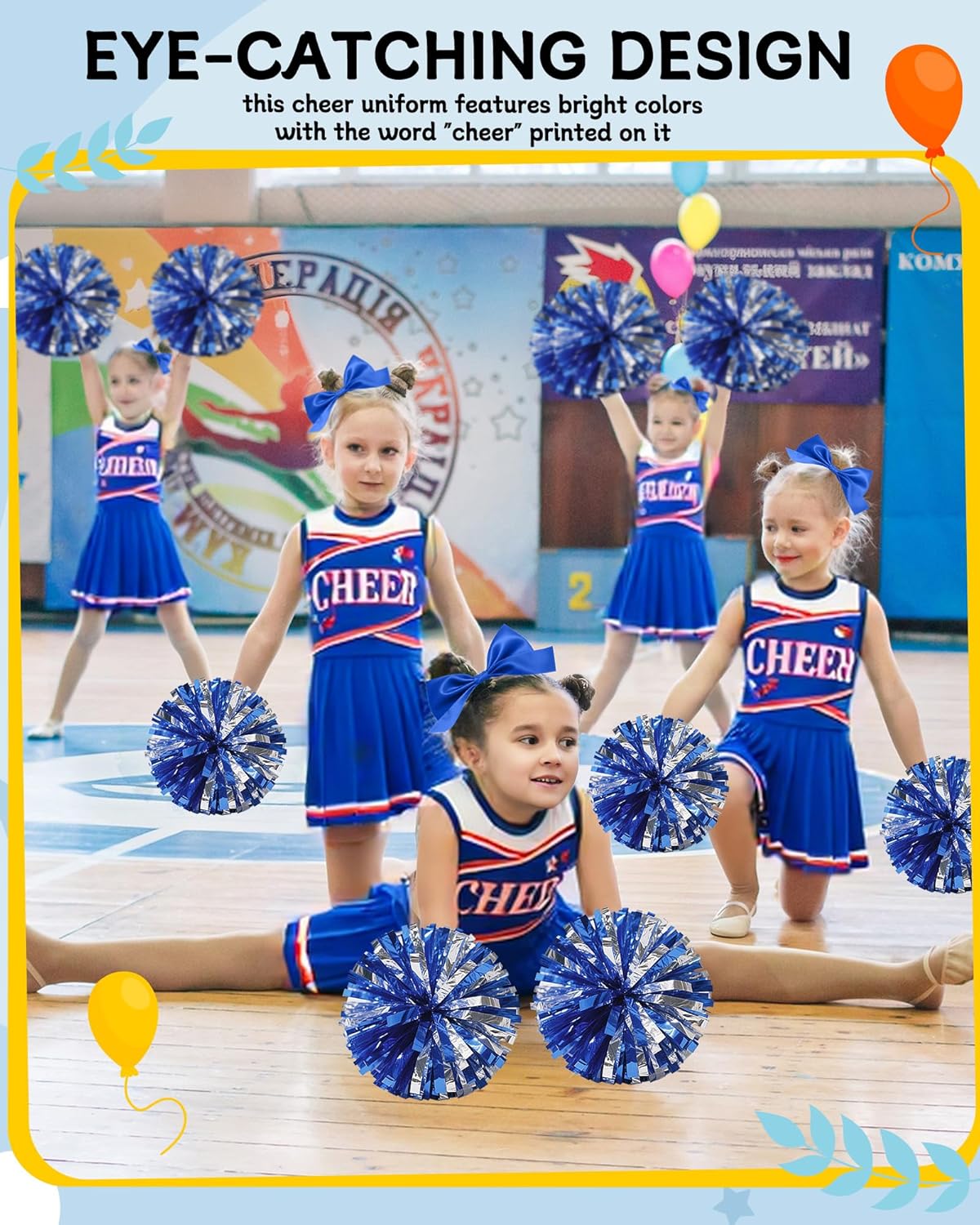 JenPen Cheerleader Costume Set Cheerleading Outfit Cheer Uniform Dress Cosplay for Halloween Party Gifts 3-9 Years - Image 7