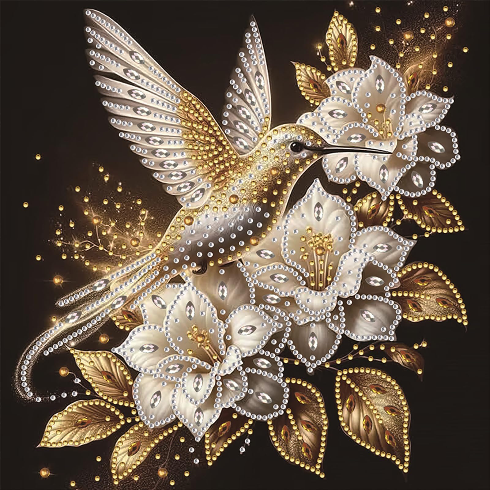 Bird Shaped 5D DIY Partial Drill Diamond Painting Kit 30x30cm