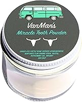 Vanman's Mint & Bone Remineralizing Tooth Powder - Natural Hydroxyapatite Toothpaste with Bentonite Clay & Baking Soda, 2.2 oz
