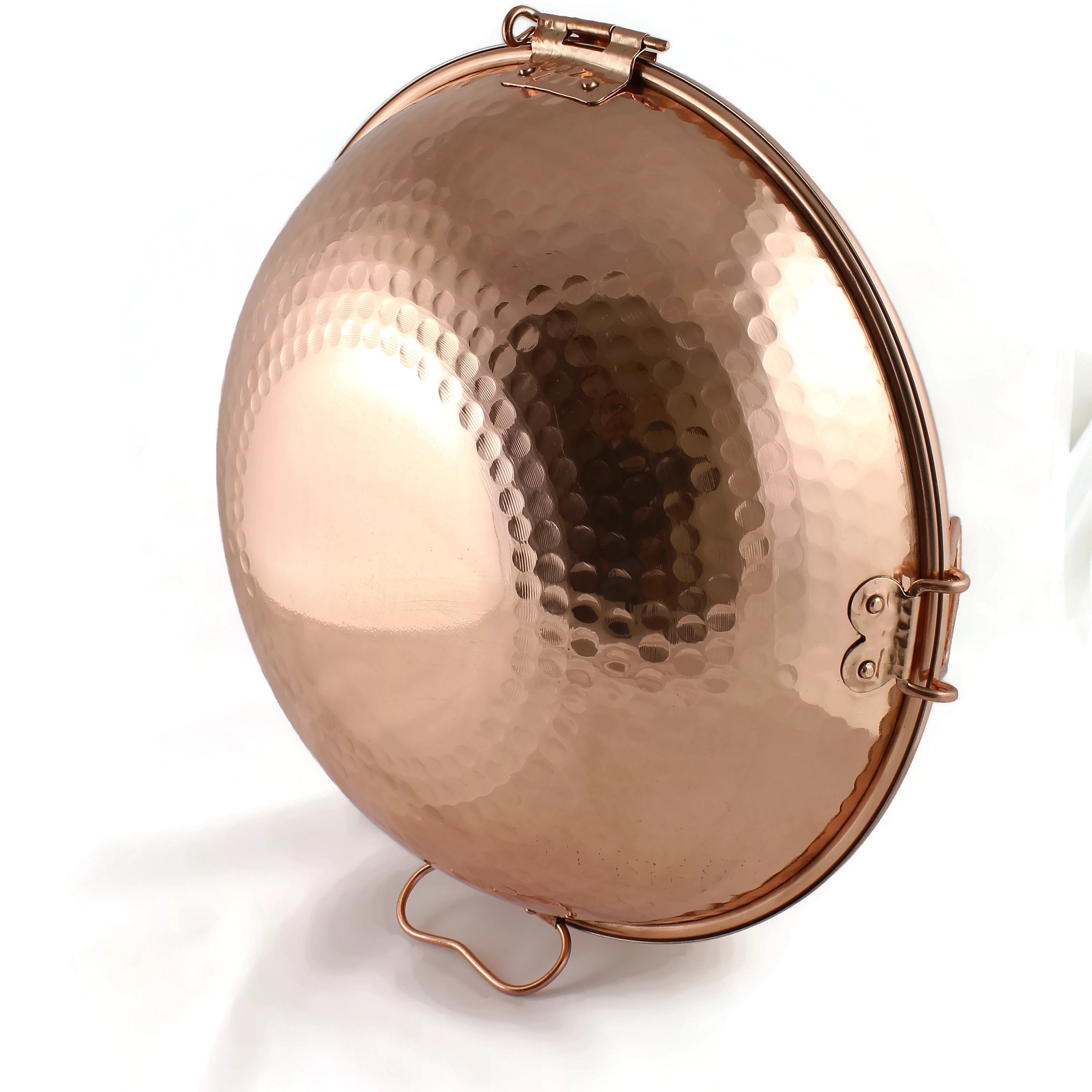 Cataplana Portuguesa - Olla de Cobre de 36 cm con Vitrocerámica - Bronce - 4.19 Libras - Antiadherente - True - True