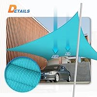 Vista 5 de TANG Toldo tipo vela rectangular de 16' x 20', con bloqueo UV, para exteriores, toldo de sol para patio, tela para sombra cuadrada para porche