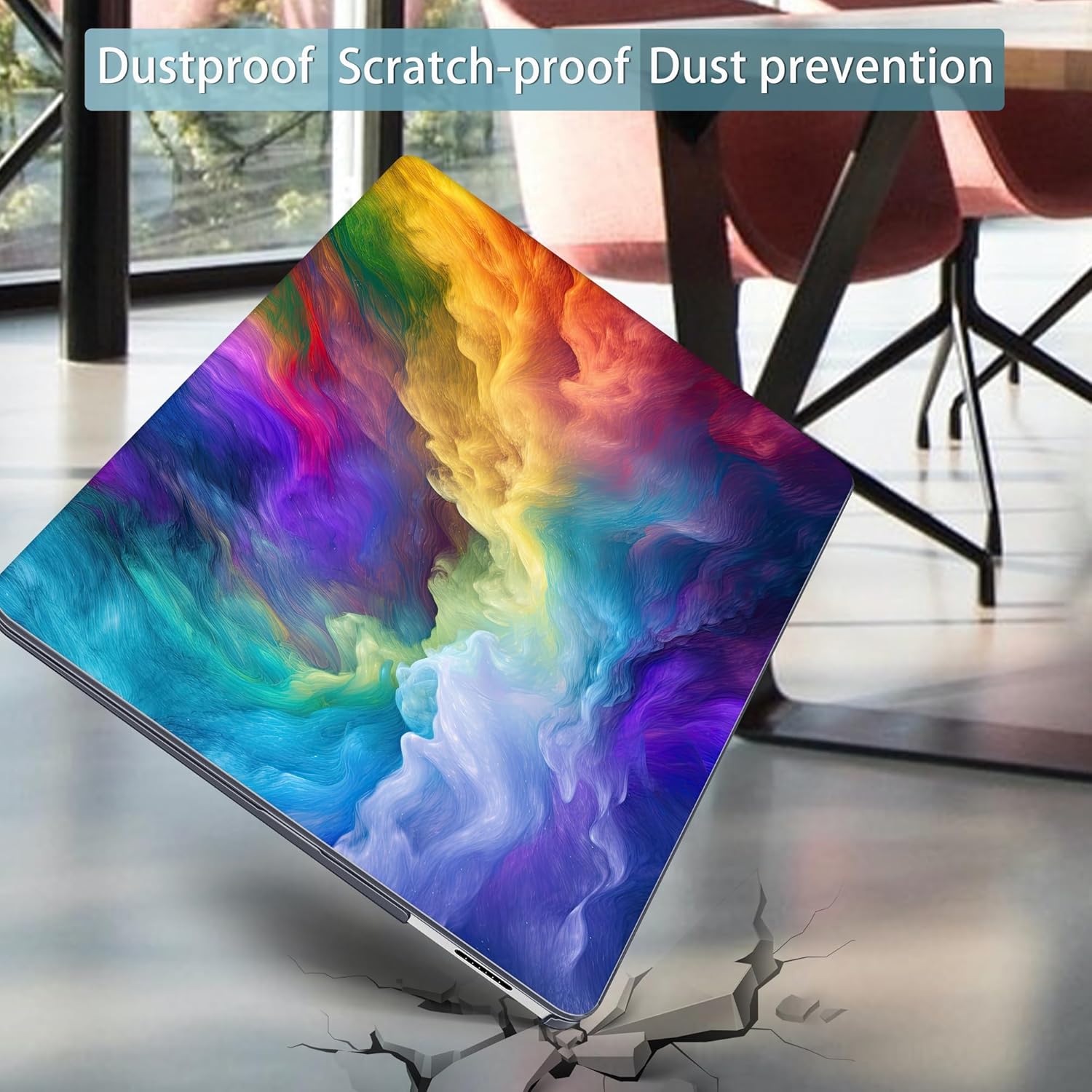 Mektron Case for 13.8" Microsoft Surface Laptop 7 Windows 11 AI PC 2024 Surface Laptop 13.8 Inch Cover Fits Model 2036, Keyboard Cover +Screen Protector +Dust Plugs, Rainbow Cosmic