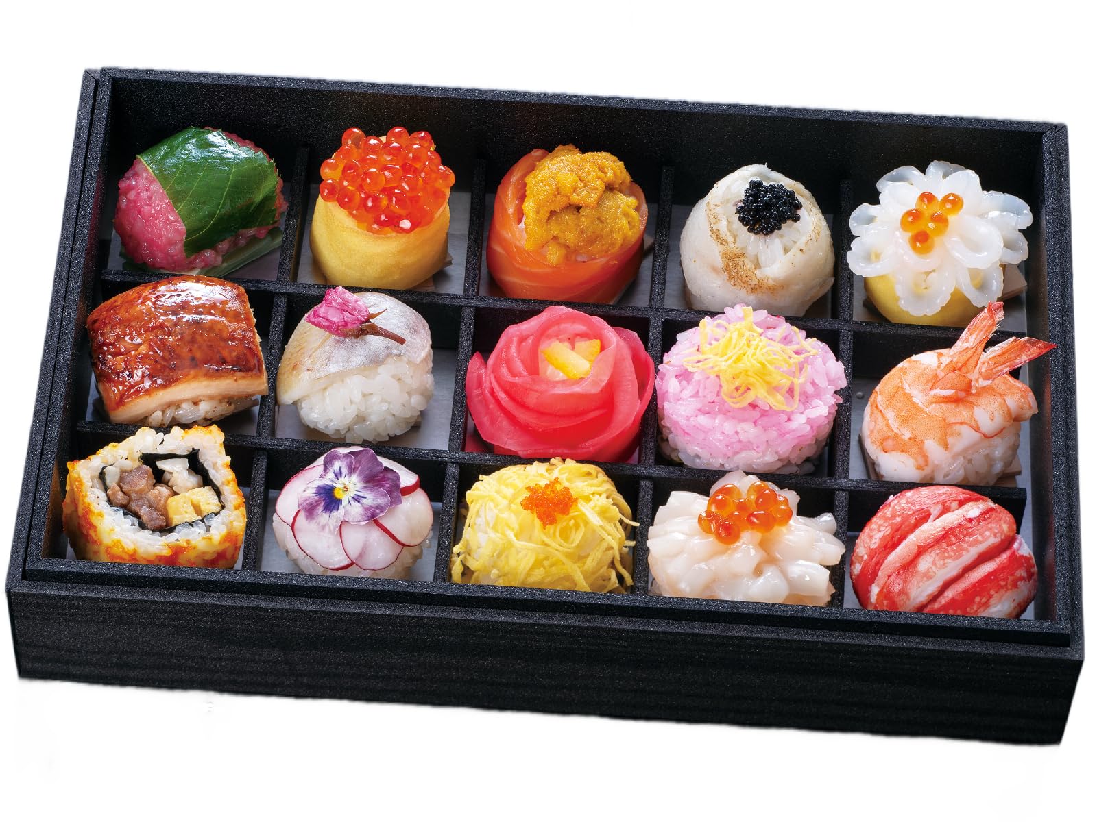 Amazon.co.jp: せんざん 華てまり 手鞠寿司セット 15個(15種類) [お