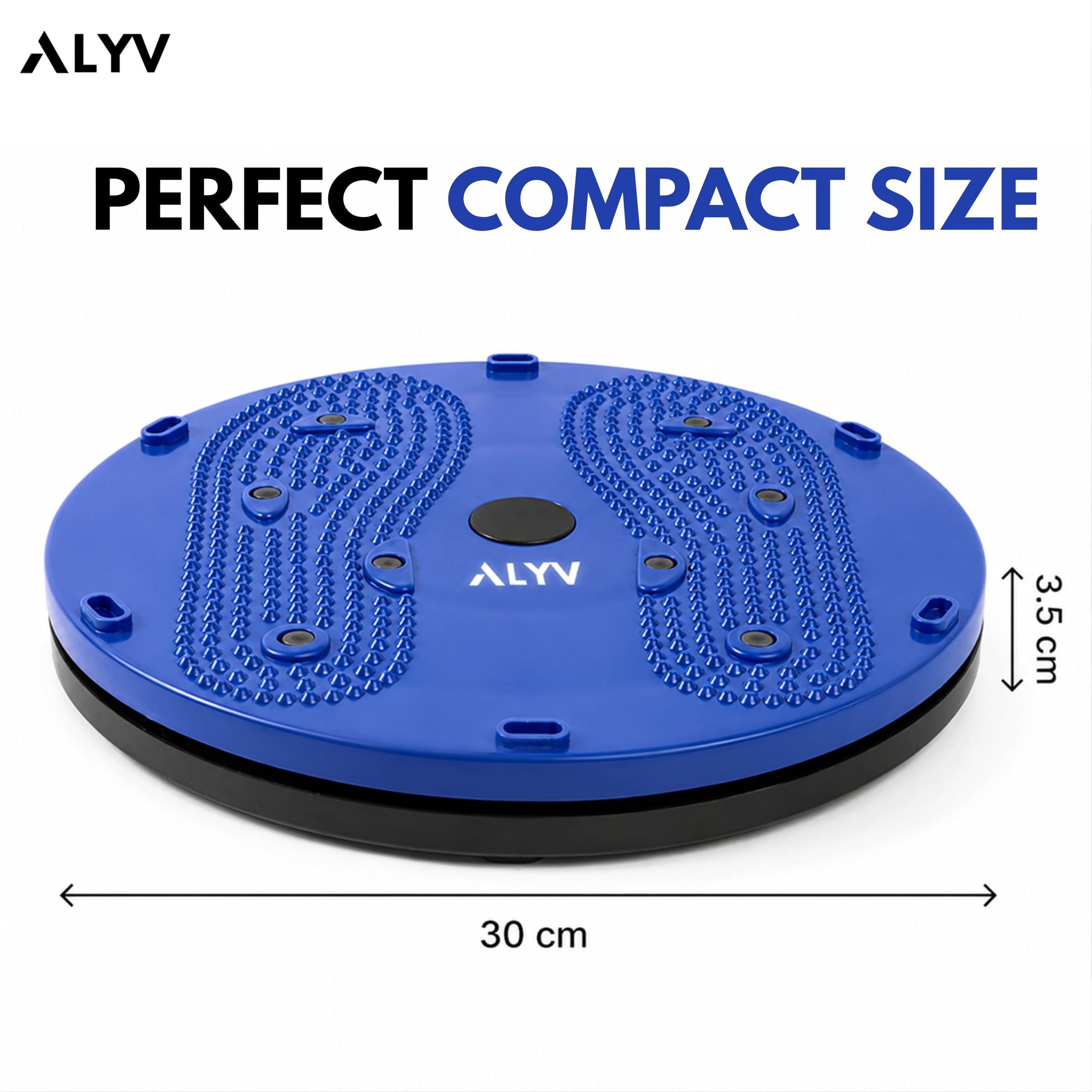 ALYV Acupressure Tummy Twister Waist Disc Abdominal ABS Exerciser Body Toner Fat Buster Oblique Workout Perfect Waist Trimmer Exerciser Home Gym Equipment For Unisex(Multicolor) |120Kg Capacity | 1