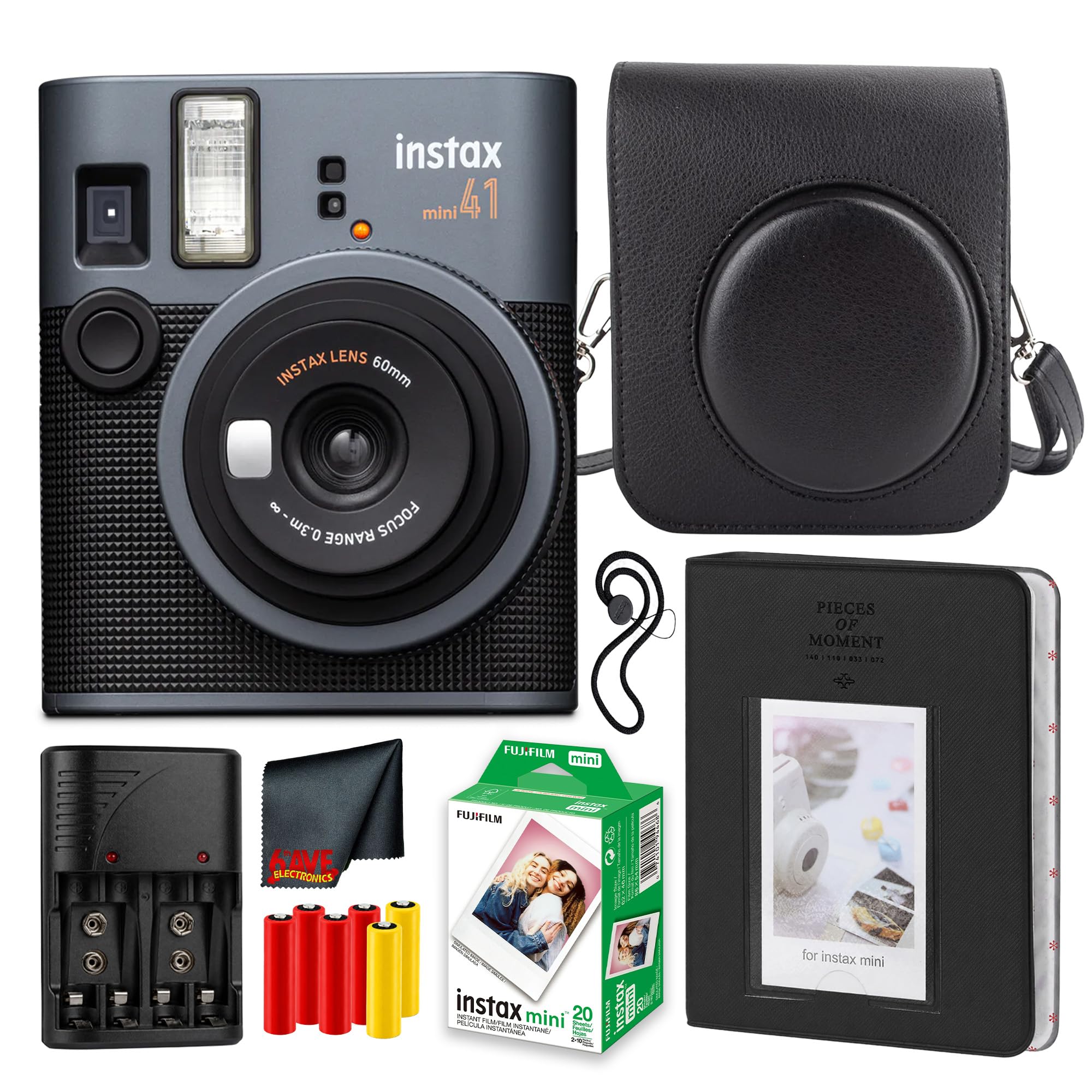 FUJIFILM INSTAX Mini 41 Instant Camera 20-Sheet Bundle