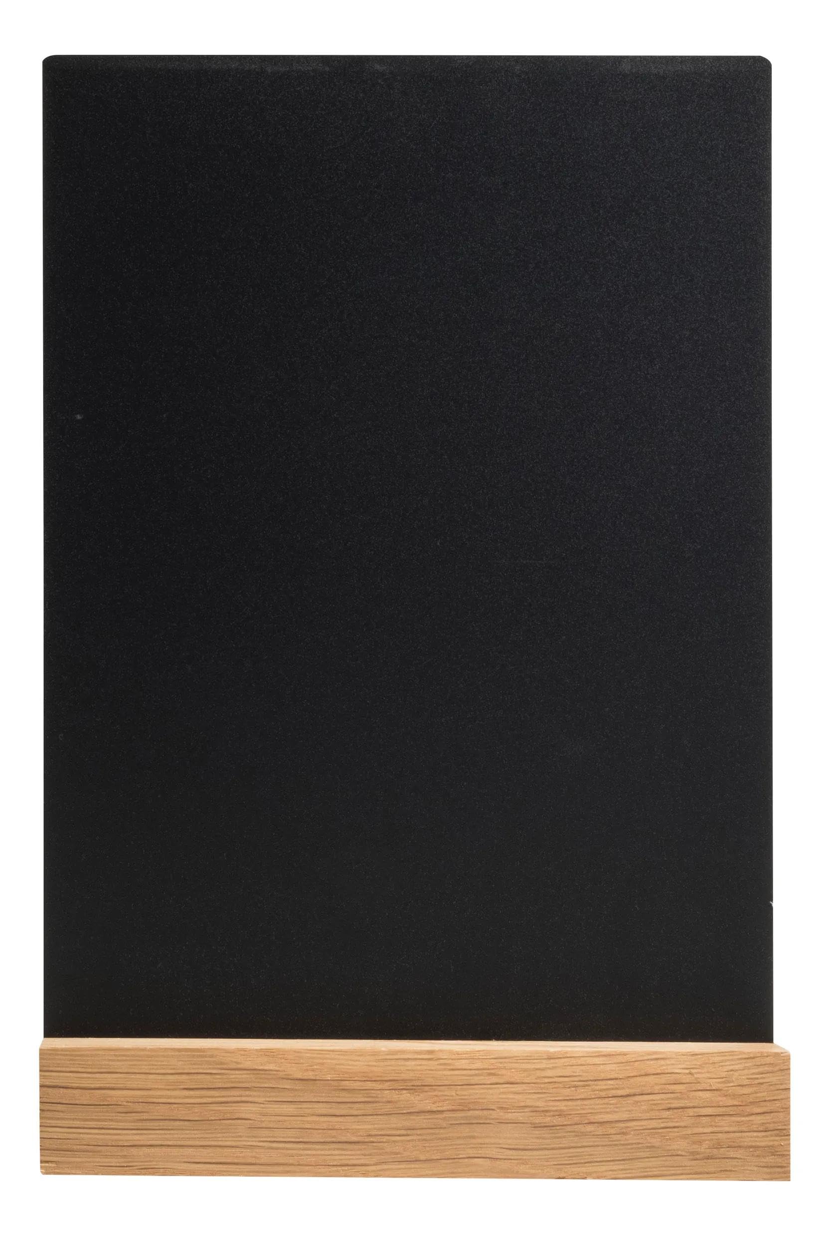 Exacompta - Ref. 85240D - Caja de cartón de 20 soportes de mensaje con base de madera A5, mesa de mesa, pizarra portamenú de doble cara, para café, bar, restaurante, Foodtruck, 14,8 x 5,2 x 21 cm