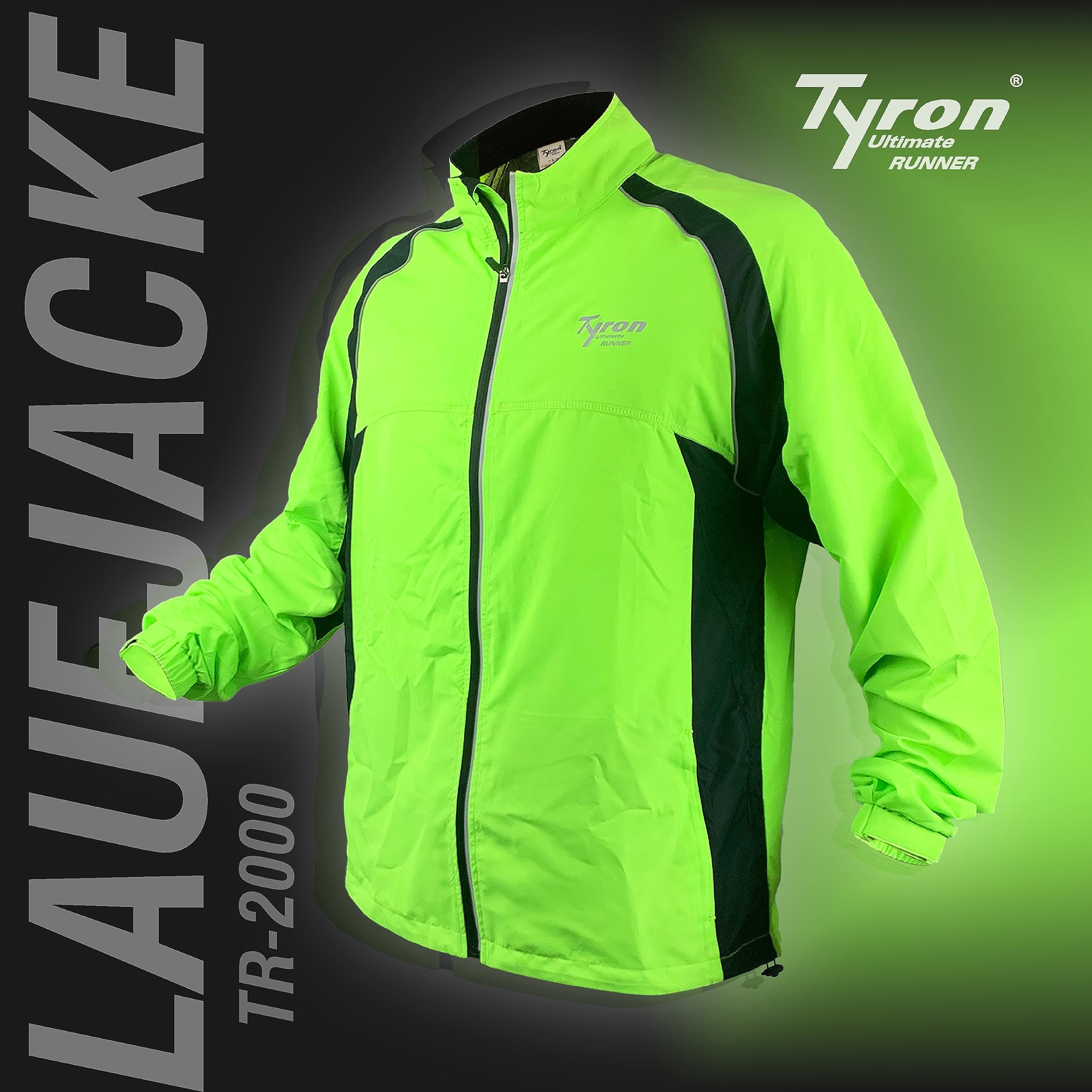 Tyron Veste de course TR 2000 - Pour homme et femme - Coupe-vent et imperméable - Perméable à l'air - Douce et légère - Idéale pour l'automne et l'hiver