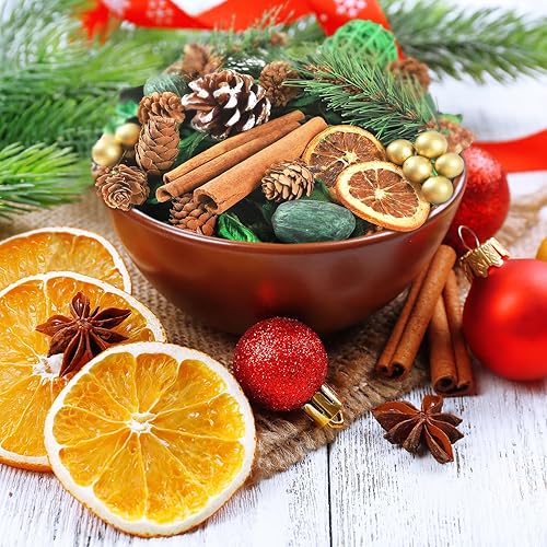 Miniatura 3 de 4 unidades de popurrí de Navidad, bolsa de relleno de jarrón decorativo mixto de flores secas de 24 onzas, popurrí perfumado para centros de mesa de