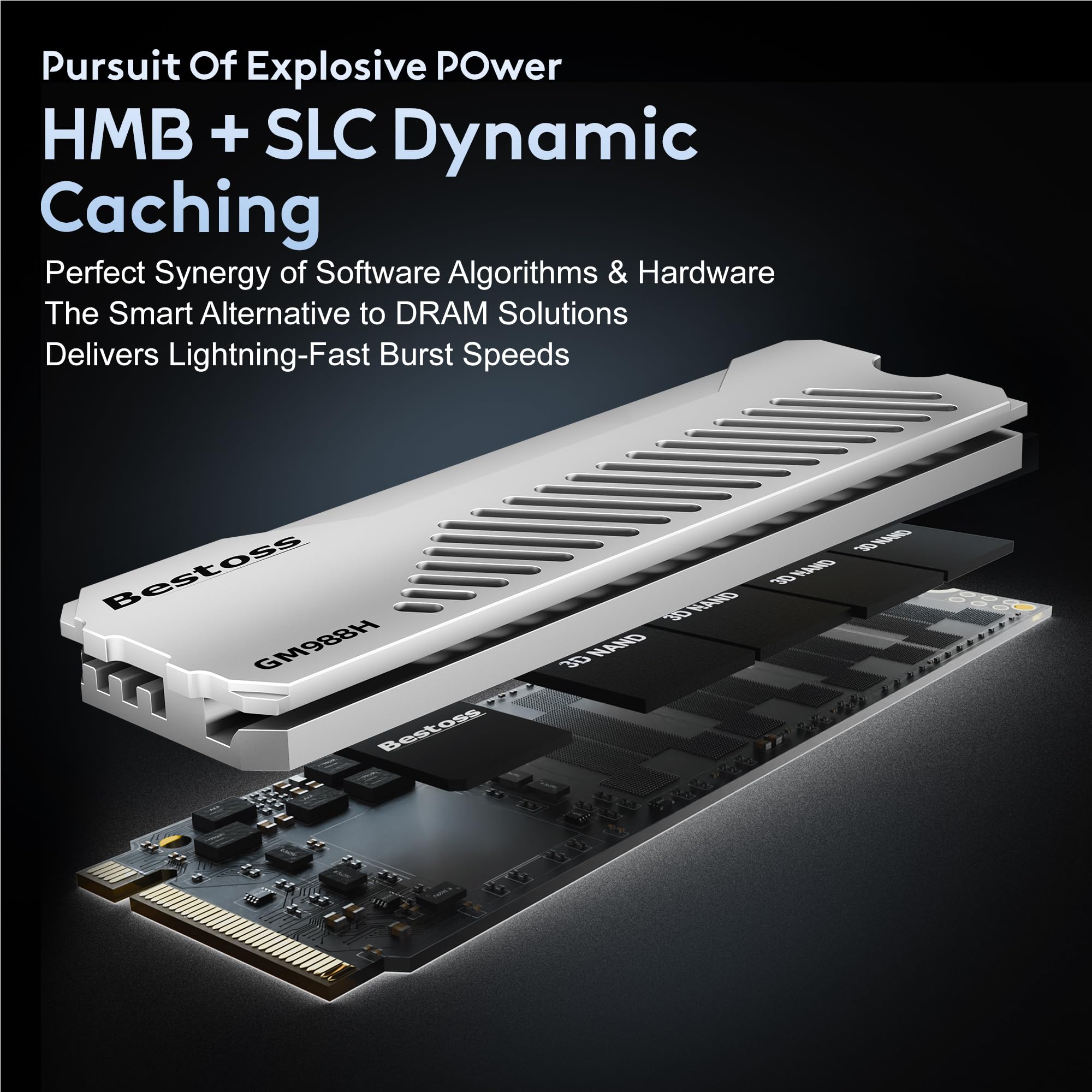 Amazon.com: Bestoss 4TB M.2 NVMe SSD PCIe Gen4 PS5 SSD with