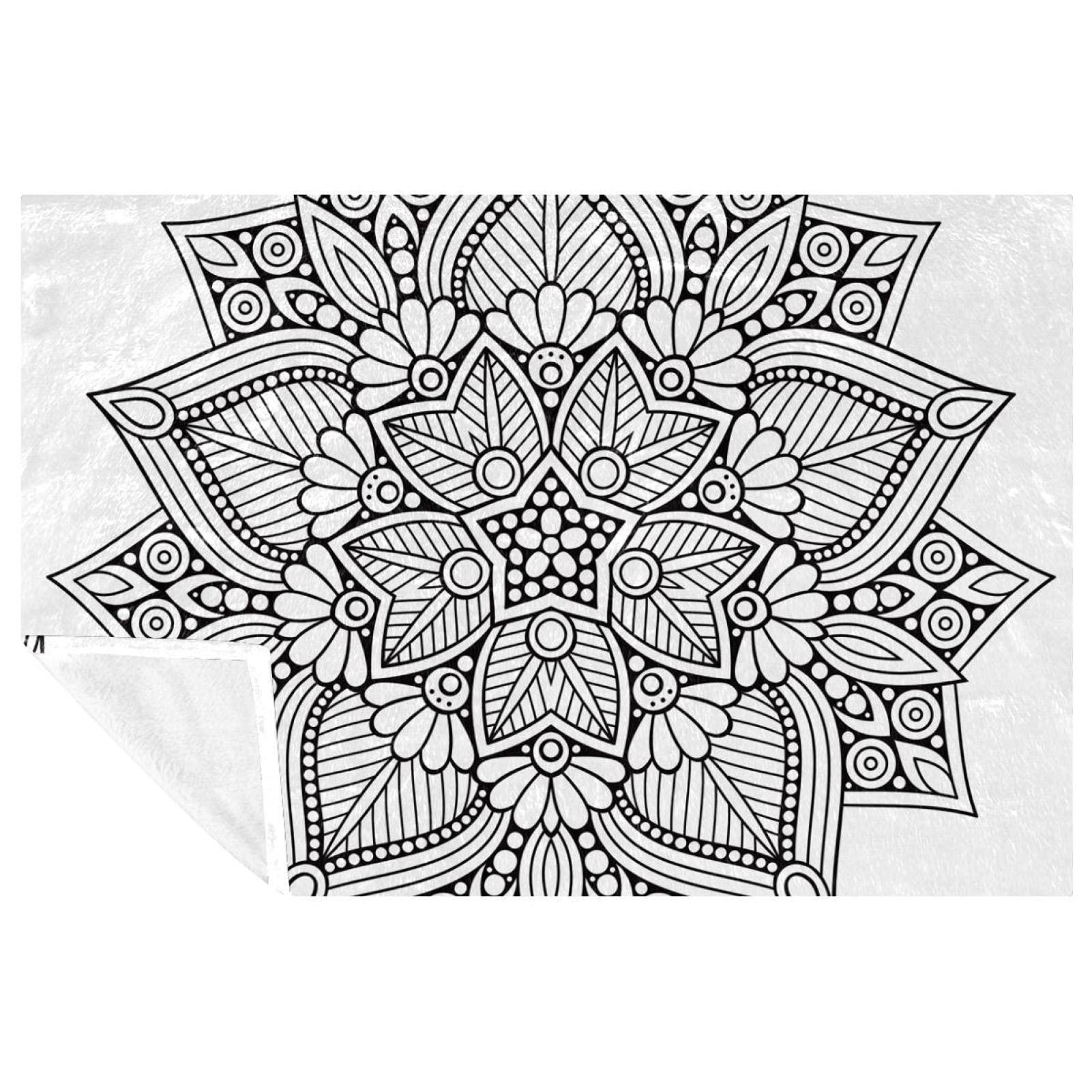 Couverture noire à motifs pour vos soirées sur le canapé et pique-niques