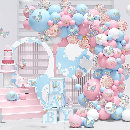 Miniatura 4 de Calcomanías de pared 3D, 24 mariposas plateadas arcoíris, decoración de pared, decoraciones de fiesta para cumpleaños (estilo uno)