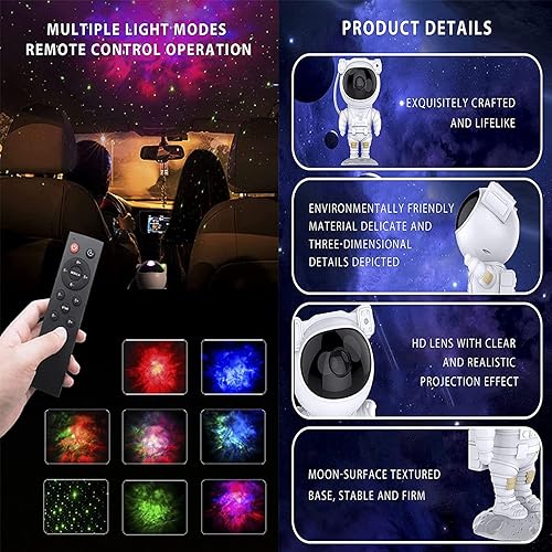 Miniatura 6 de Pleshy Spacebuddy Proyector Pleshy Spacebuddy proyector de luz para dormitorio proyector de luz nocturna de estrella astronauta proyector de luz